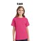 6 Pack Hanes Essential-T Youth Crewneck Short Sleeve T-Shirt for School, Casual & Bulk Everyday Wear